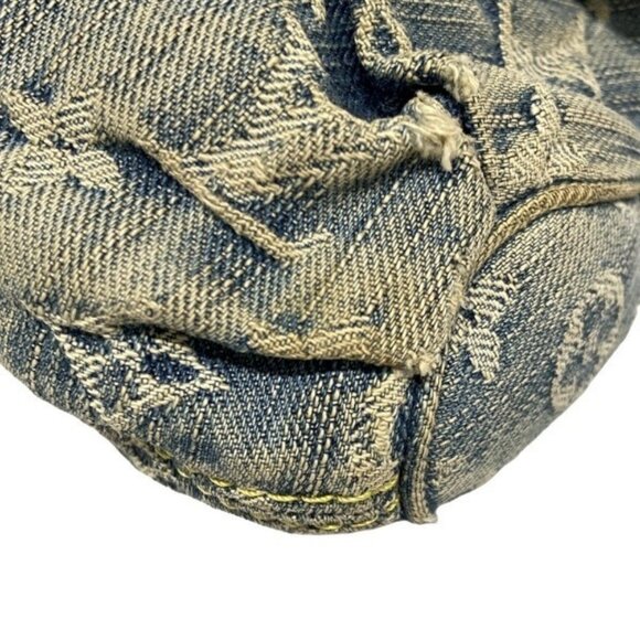 Authentic Louis Vuitton Denim Mini Pleaty Vintage Pouch Pochette Bag Monogram LV - Picture 12 of 12